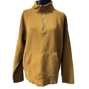 Madewell MWL Half-Zip Pullover Sweatshirt‎ Size M Long Sleeve Kangaroo Pocket